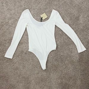 White Long Sleeve Bodysuit